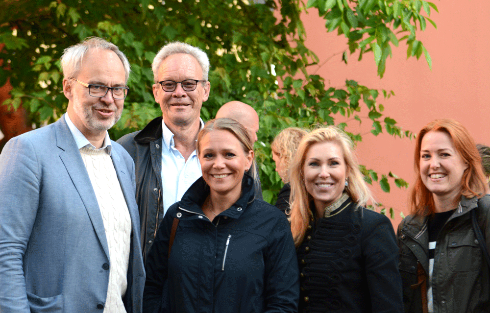 Andreas Miller, förbundsordförande Ledarna, Lars Tengvall , Jeanet Corvinius, båda Byggcheferna, Jessica Löfström, expanderaMera och Kajsa Hessel, ordförande Byggcheferna.