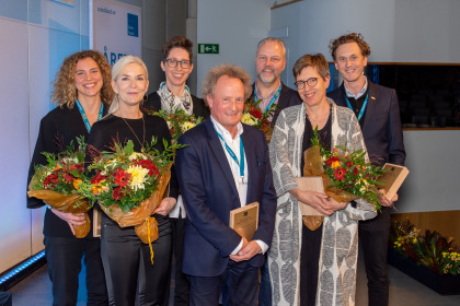 Teamet bakom Nationalmiseum tog emot utmärkelsen. Foto: Hans Andersson