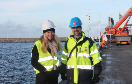 Jessica Engvall, kommunikationsansvarig för Oceanhamnen och Martin Forsberg på stadsbyggnadsförvaltningen.