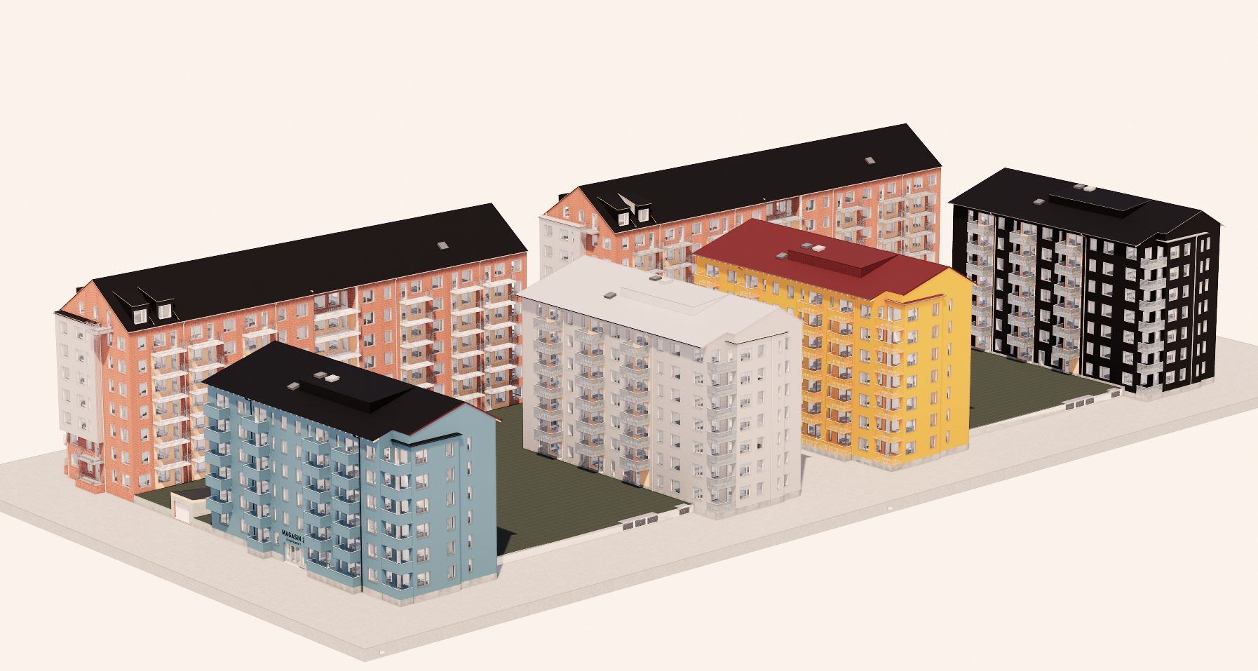 Consto ska på uppdrag av Magnolia Bostasd bygga cirk 900 lägenheter i Karlstad. Bild: Magnolia Bostad