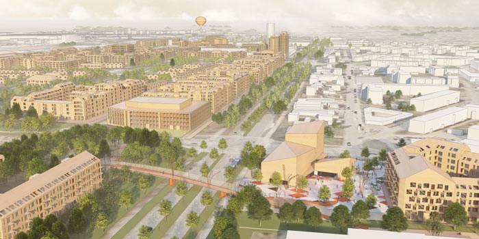Från industriområde till levande stadsdel
