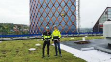 Grönt tak på Nordens högsta kontorsbyggnad