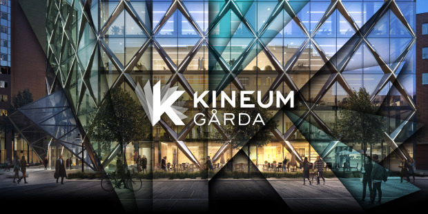 Kineum, ritad av Reflex Arkitekter får en glasfasad. Arkitekturen har hämtat inspiration från byggkranar, fiskenät och nätverkstorn. Bild: Tomorrow Arkitekter