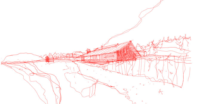 Konsthall Tornedalen reser sig på gränsen mellan Sverige och Finland