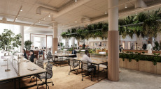 Kontor med inspiration från hotellvärlden