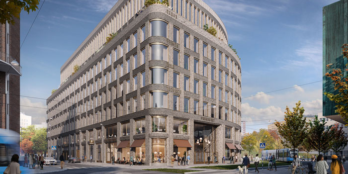 Kontorshus med halverad klimatpåverkan