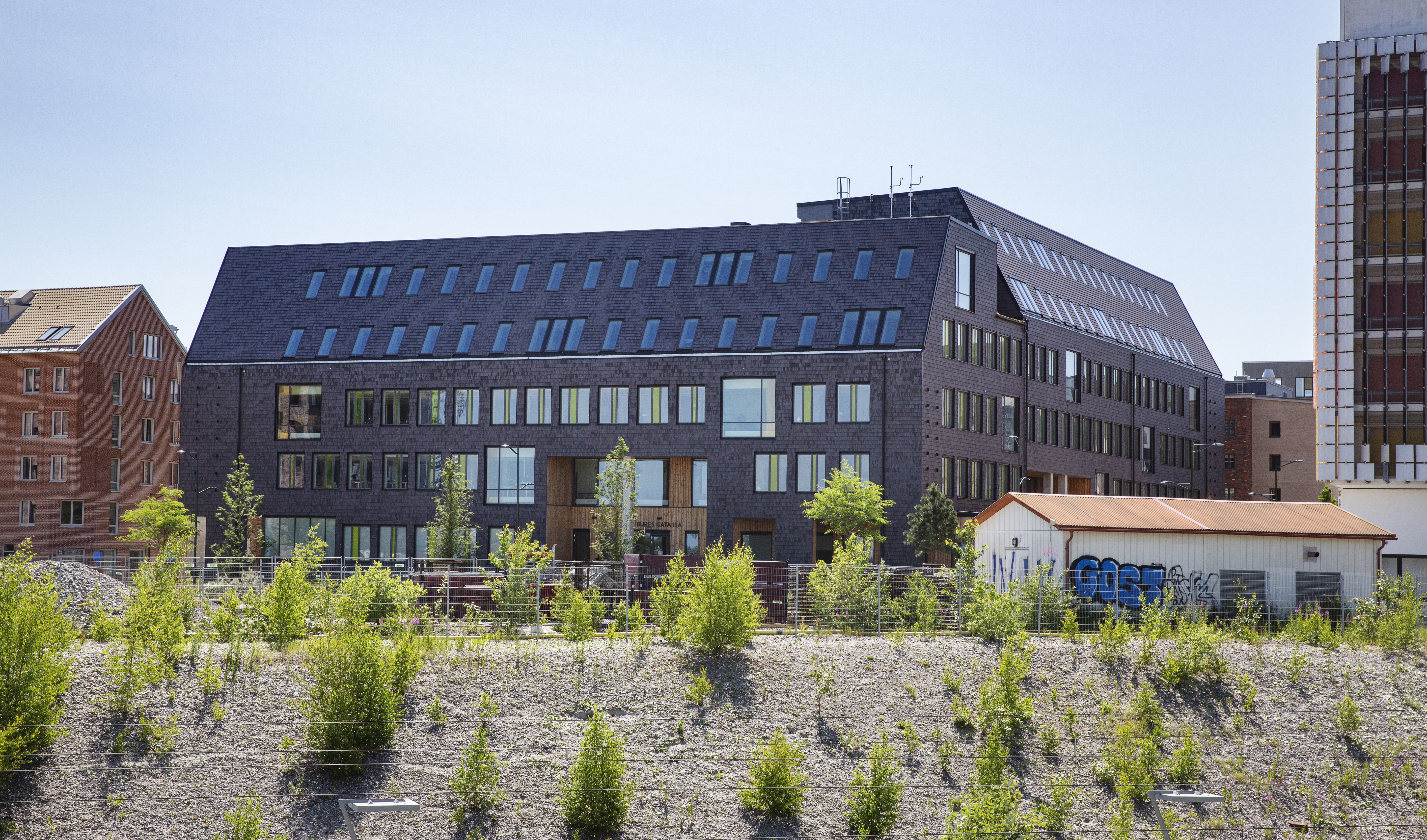 Kontorshuset Origo är certifierat enligt Miljöbyggnad Guld. Foto: Bojana Lukac
