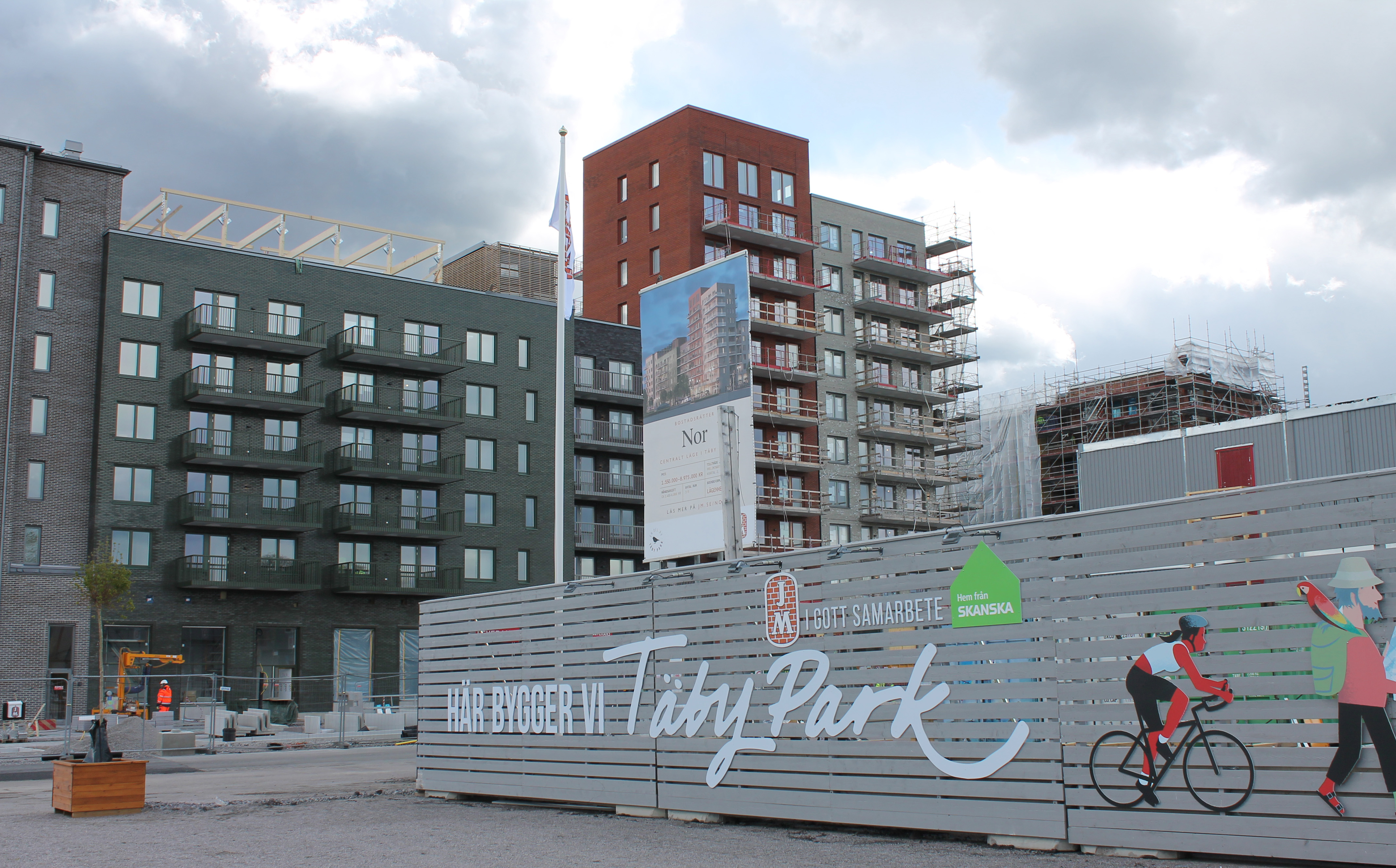 JM bygger kvarteret Nor i Täby Park. Foto: Susanne Bengtsson