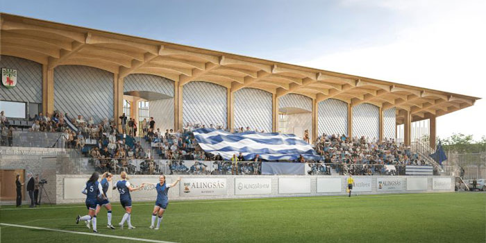 Ny arena i trä till Alingsås fotbollsdamer