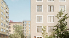 Överblivet tegel blev nytt gårdshus