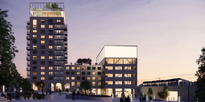 Småstad och storstad samsas i Hanna Tower